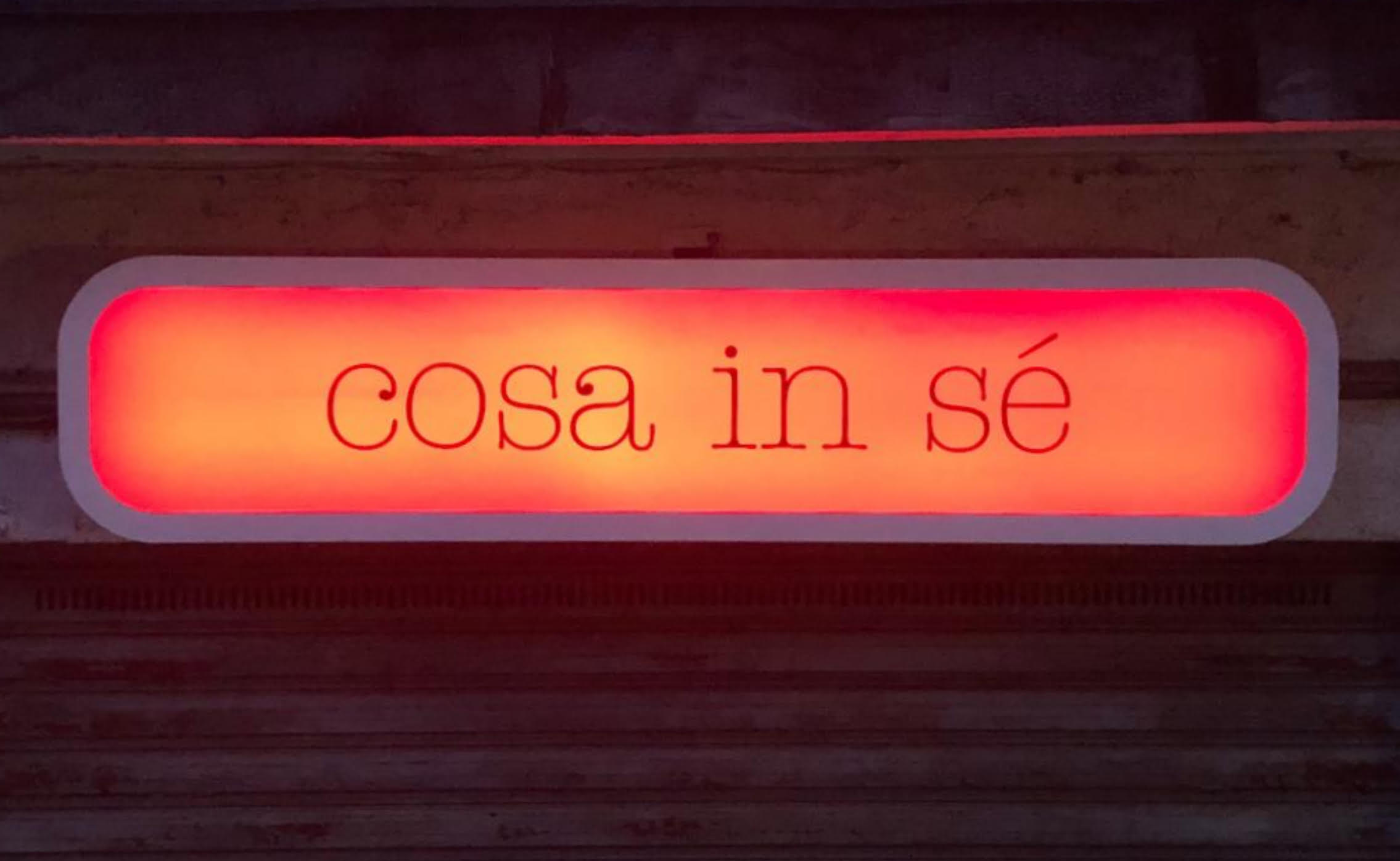 Cosa in sé, GuidoCosta projects, Torino 2019