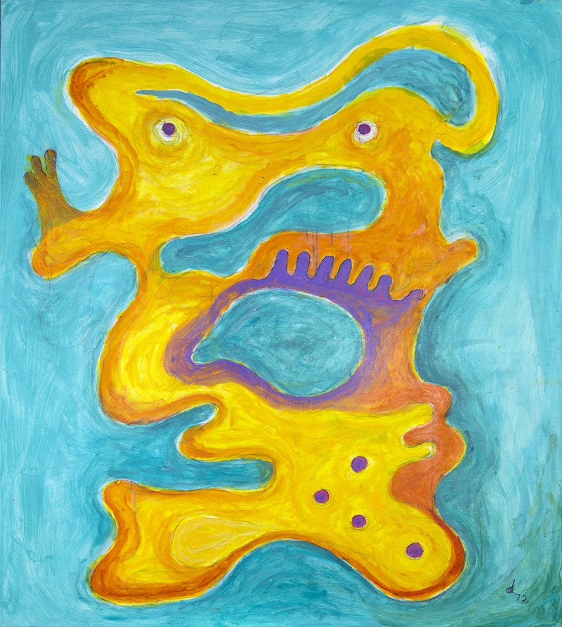Gillo Dorfles, Strega marina, 2012, acrilico su tela, 100x90 cm